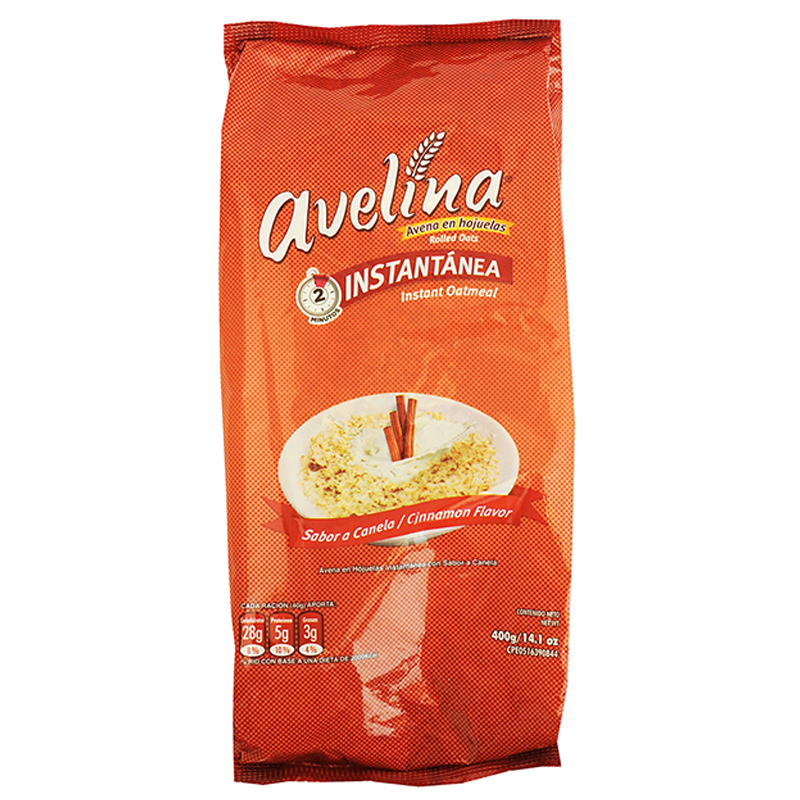 AVENA INSTANTÁNEA AVELINA SABOR A CANELA 400 GR