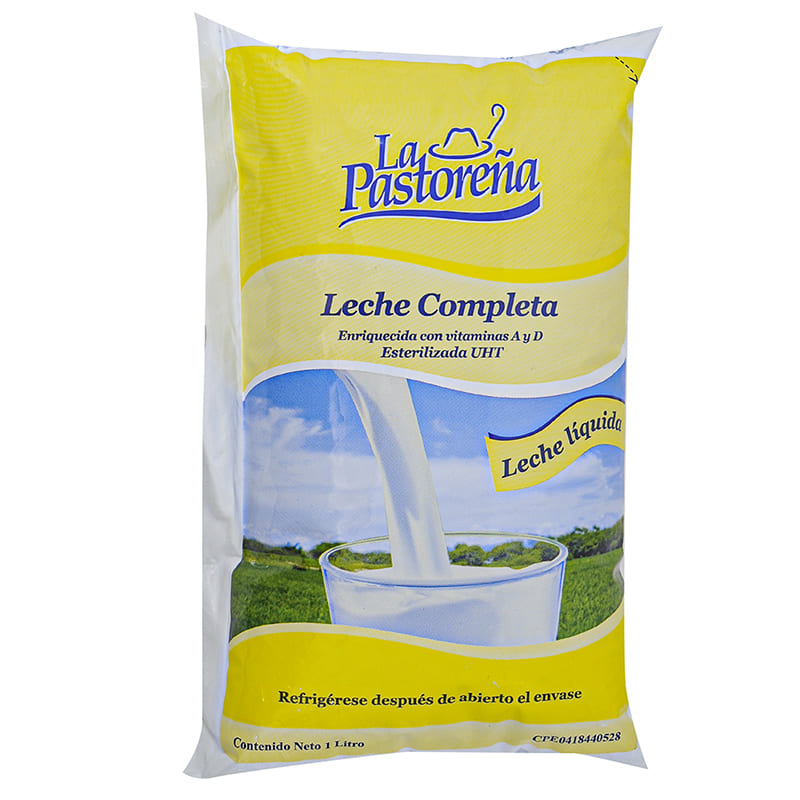 LECHE LA PASTOREÑA COMPLETA BOLSA 1L 