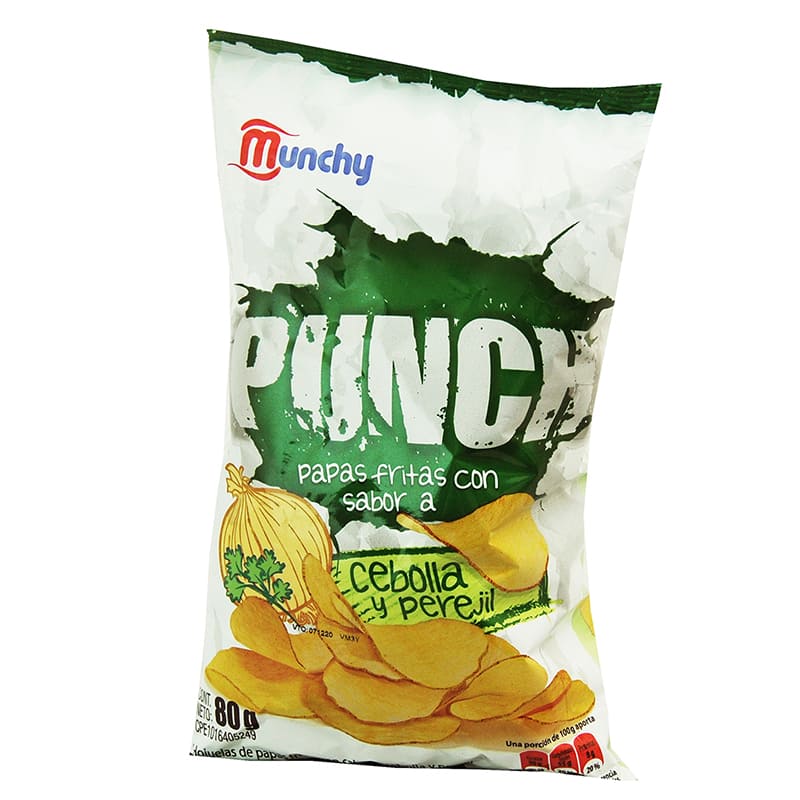 PAPAS PUNCH CON SAL CEBOLLA Y PEREJIL 80GRS