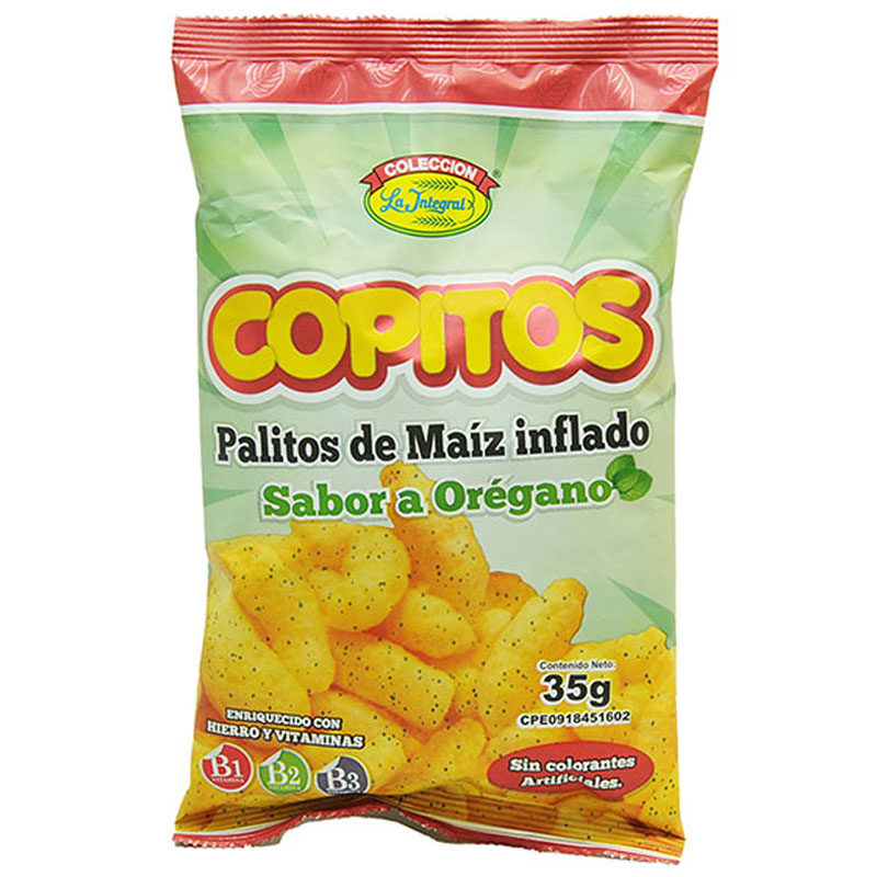 PALITOS MAIZ COPITOS SABOR OREGANO 35GR