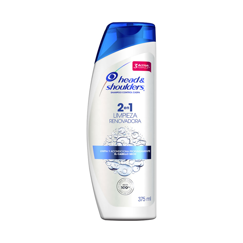 Shampoo head & shoulders 2 EN 1 LIMPIEZA RENOVADORA 375ML