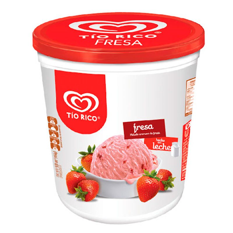 HELADO DE FRESA TIO RICO 850ML