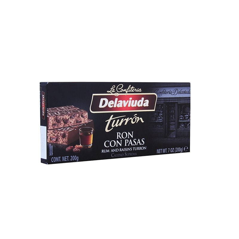 TURRON DE RON CON PASAS DELAVIUDA
