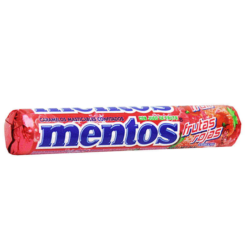 CARAMELOS MENTOS FRUTAS ROJAS
