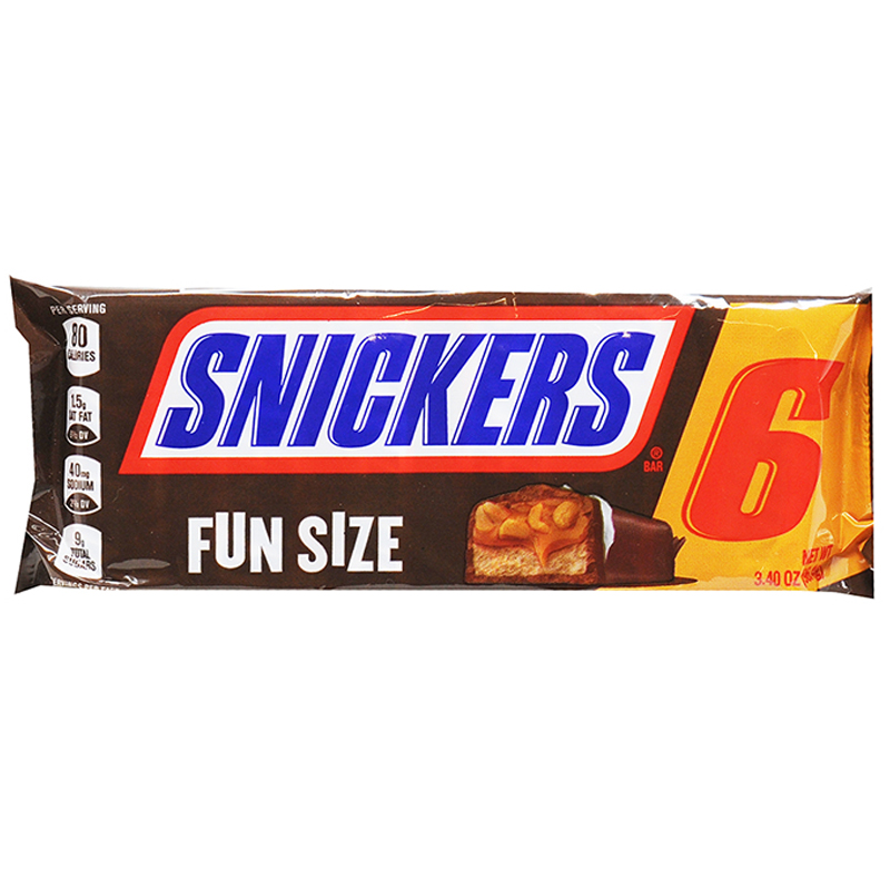 CHOCOLATE SNICKERS FUN SIZE 96.4GR