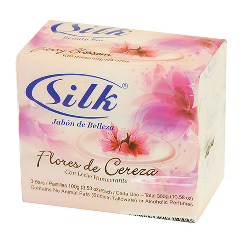 JABON SILK CHERRY BLOSSOM 3X100 GR