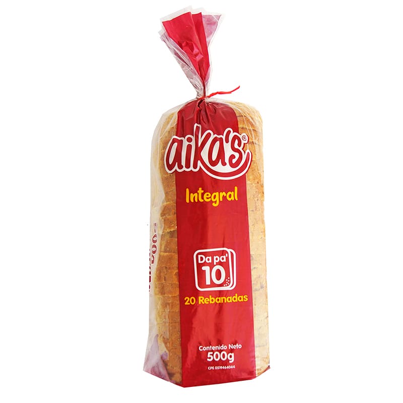 PAN DE SANDWICH INTEGRAL AIKAS 500 GR