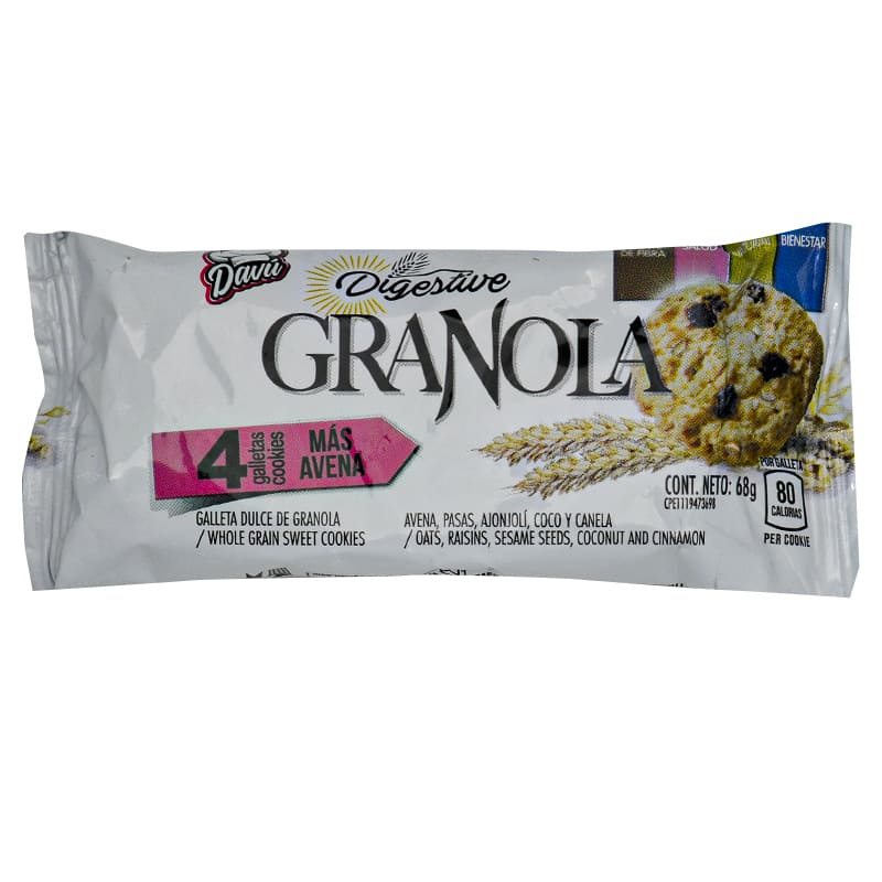 GALLETA de GRANOLA DAVU 68GR