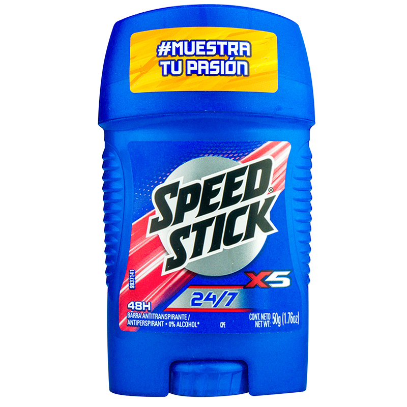 DESODORANTE SPEED STICK CABALLERO 24/7 X5 50 ML