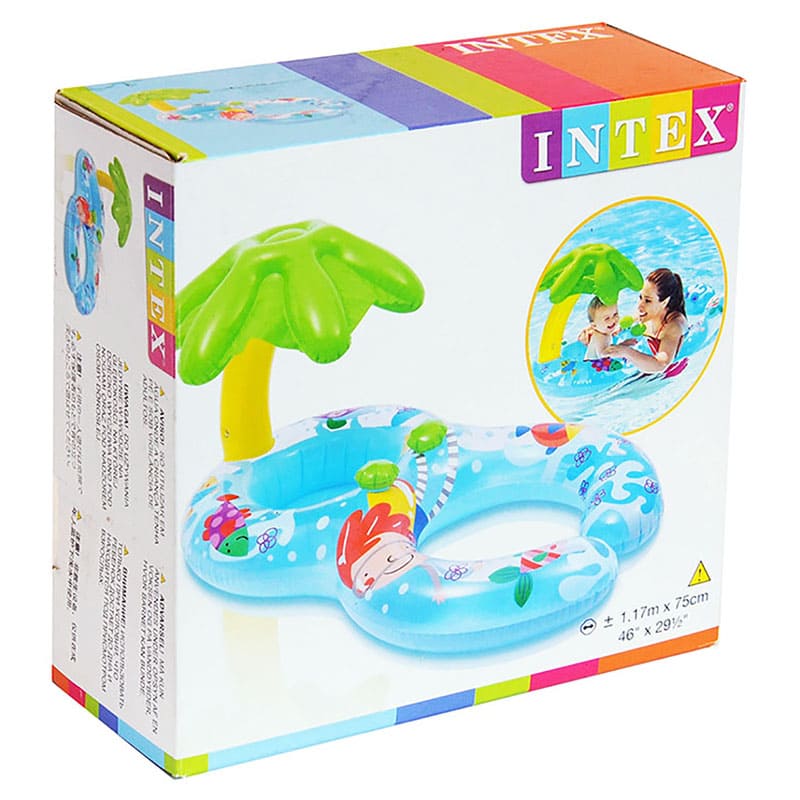 FLOTADOR INFLABLE CELESTE/VERDE/AMARILLO 46