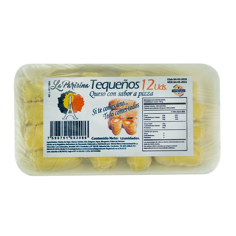 TEQUEÑOS SABOR PIZZA LA PARISINA 12 UND