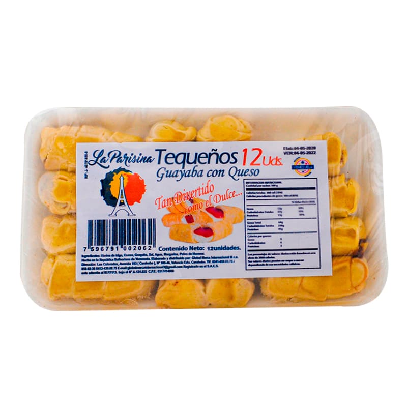 TEQUEÑOS CON GUAYA Y QUESO LA PARISINA  12 UND