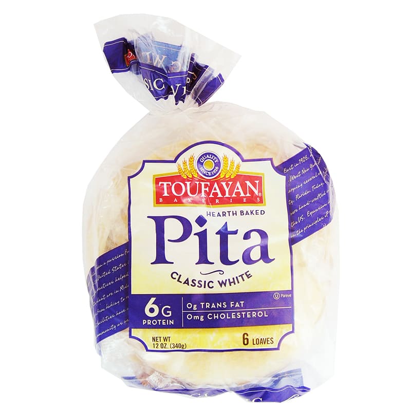 PAN DE PITA CLASSIC WHITE 6 UNIDADES TOUFAYAN 340GR