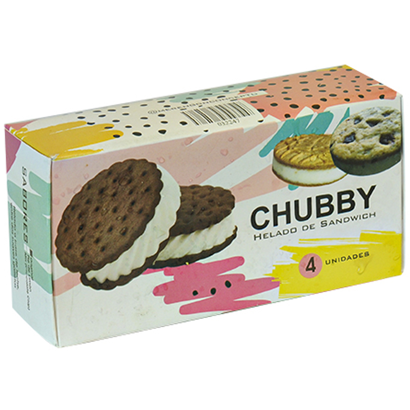 HELADO DE SANDWICH CHUBBY ORIGINAL 4 UND