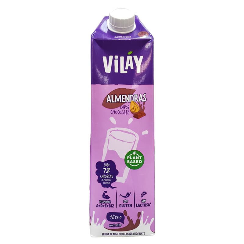 LECHE DE ALMENDRAS SABOR A CHOCOLATE VILAY CON 1L