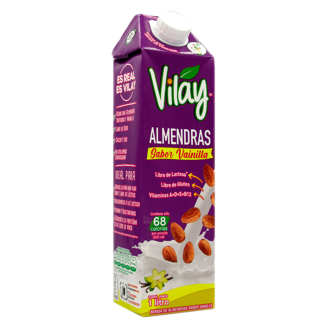 LECHE DE ALMENDRAS SABOR A VAINILLA VILAY 1L