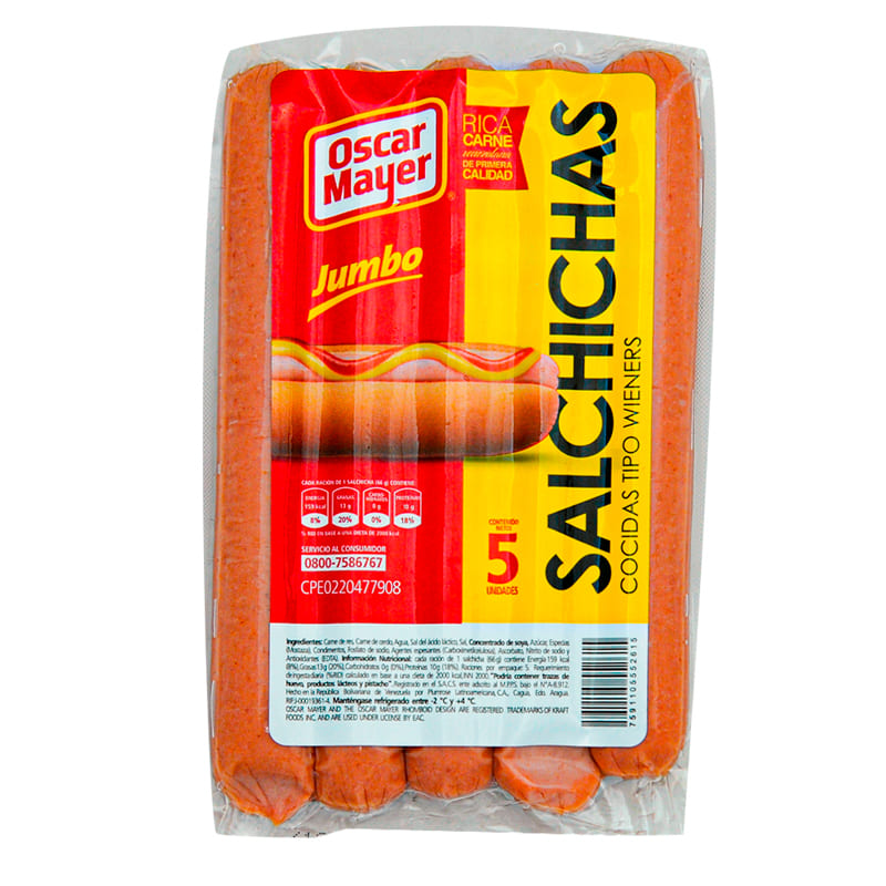  SALCHICHA WIENERS JUMBO OSCAR MAYER 5 UNI