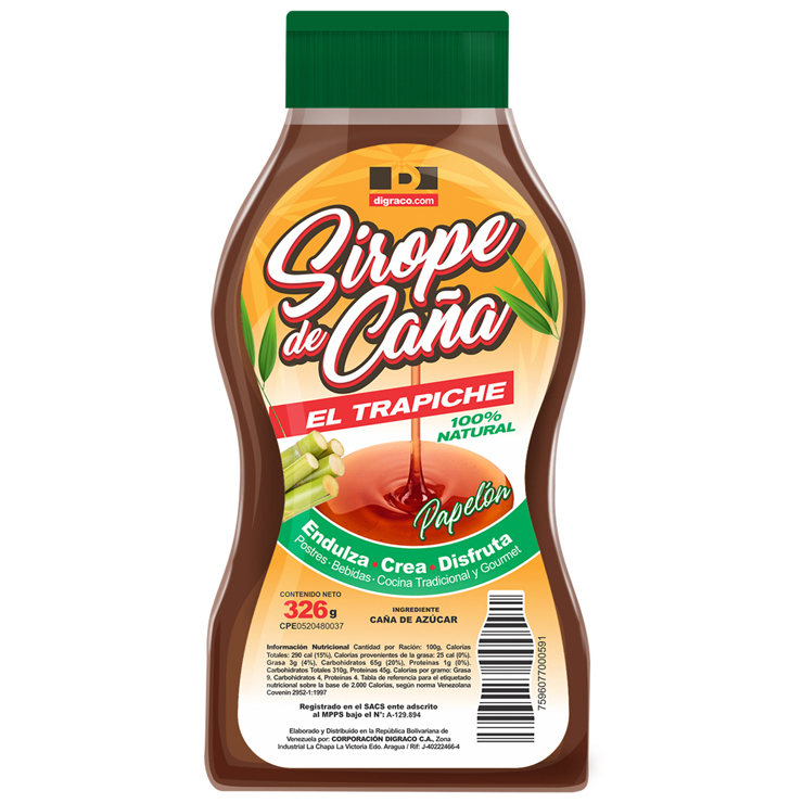 SIROPE TRAPICHE DE CAÑA 326 GR