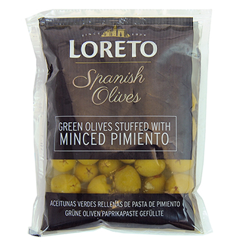 ACEITUNAS RELLENAS LORETO CON PIMIENTOS 200 GR