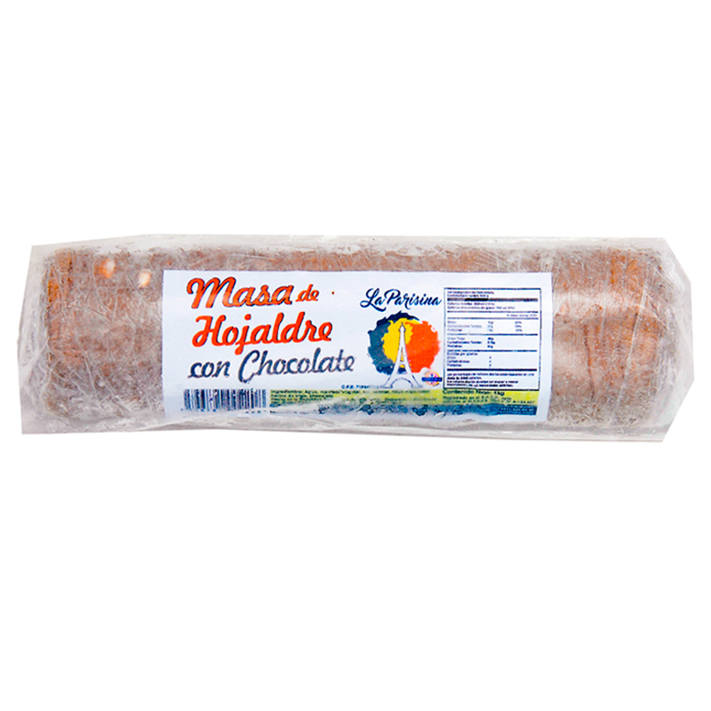 MASA HOJALDRE CON CHOCOLATE 1 KG PARISINA