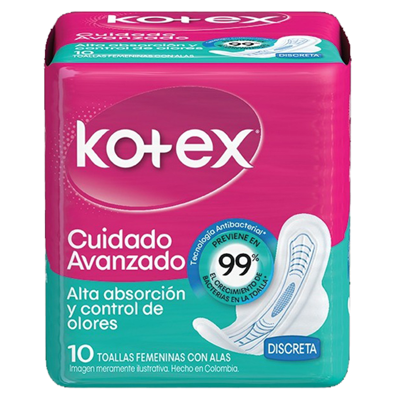 TOALLA FEMENINA DIURNA KOTEX 10 UND