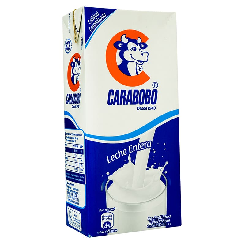 LECHE CARABOBO ENTERA UHT 1L