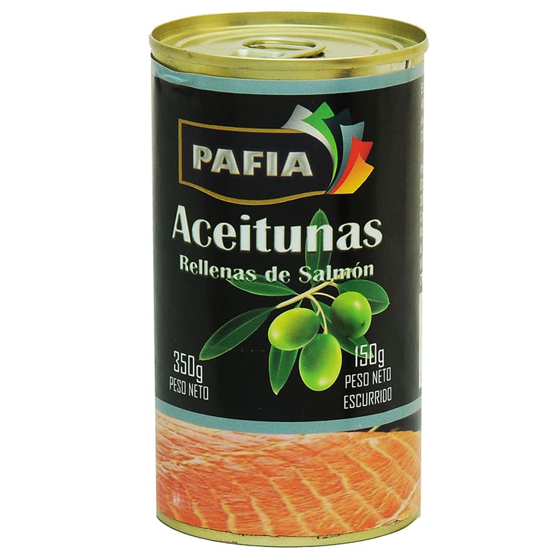 ACEITUNAS PAFIA CON SALMÓN 350 GR