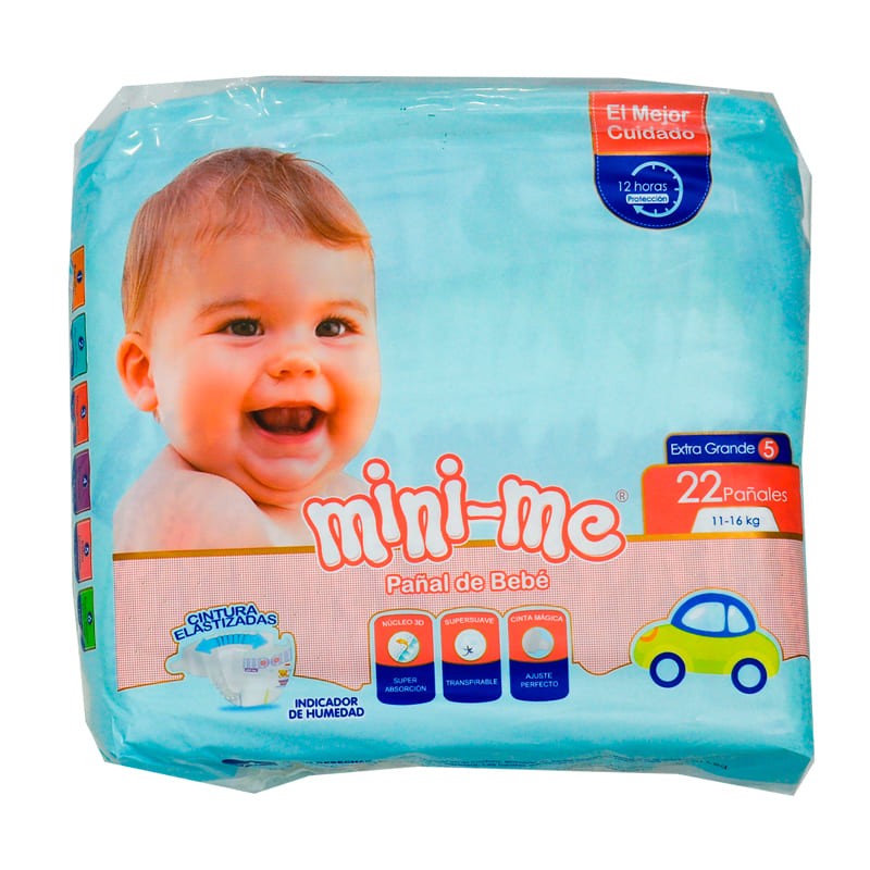 Pañales de bebé MINI ME PAÑAL T/XG 22 Unidades
