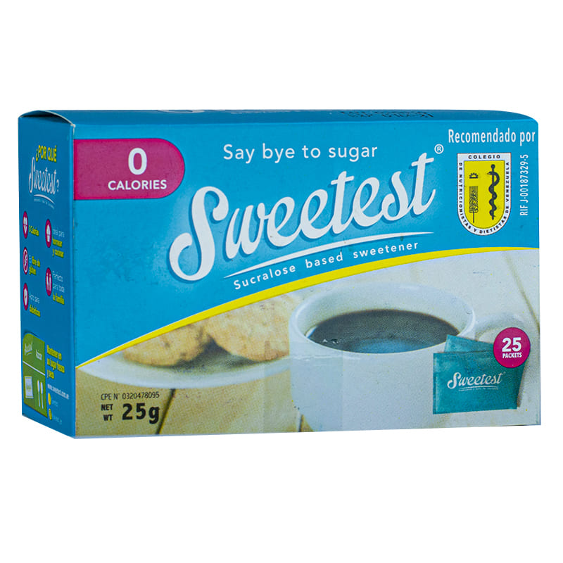ENDULZANTE SWEETEST 0 CALORIAS 25 GR