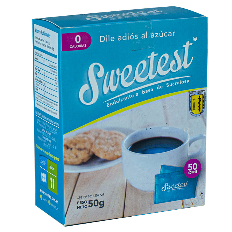 ENDULZANTE SWEETEST 0 CALORIAS 50 GR