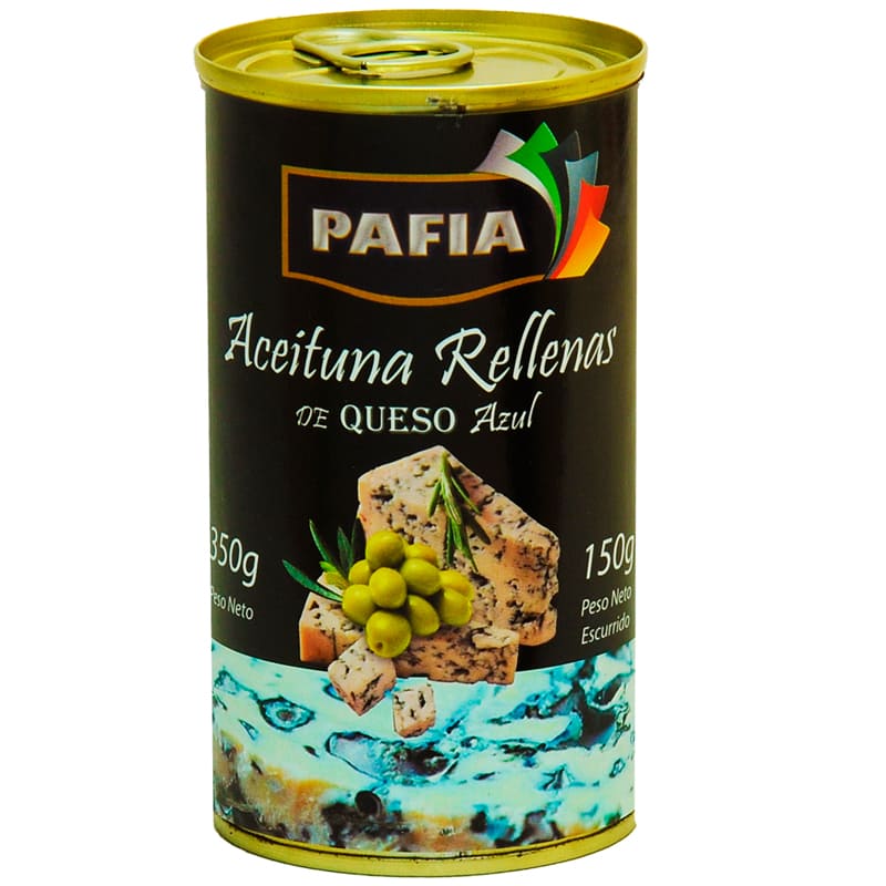 ACEITUNAS PAFIA CON QUESO AZUL  350GR