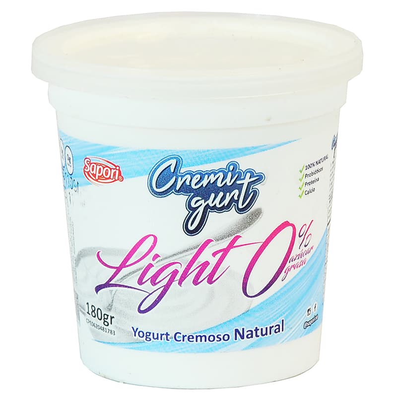 YOGURT CREMIGURT NATURAL LIGHT 180GR