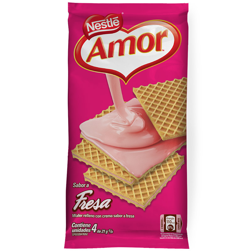 GALLETAS WAFER NESTLE AMOR FRESA 21GR