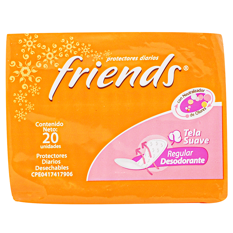PROTECTORES DIARIOS FRIENDS 20 UNIDADES
