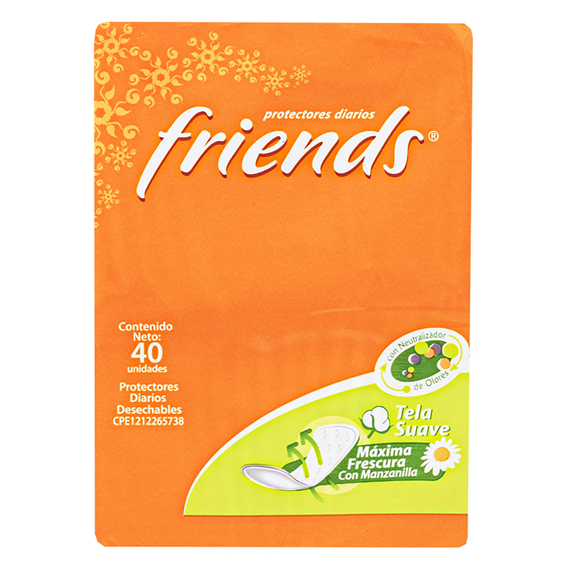 PROTECTORES DIARIOS FRIENDS MANZANILLA 40 UND