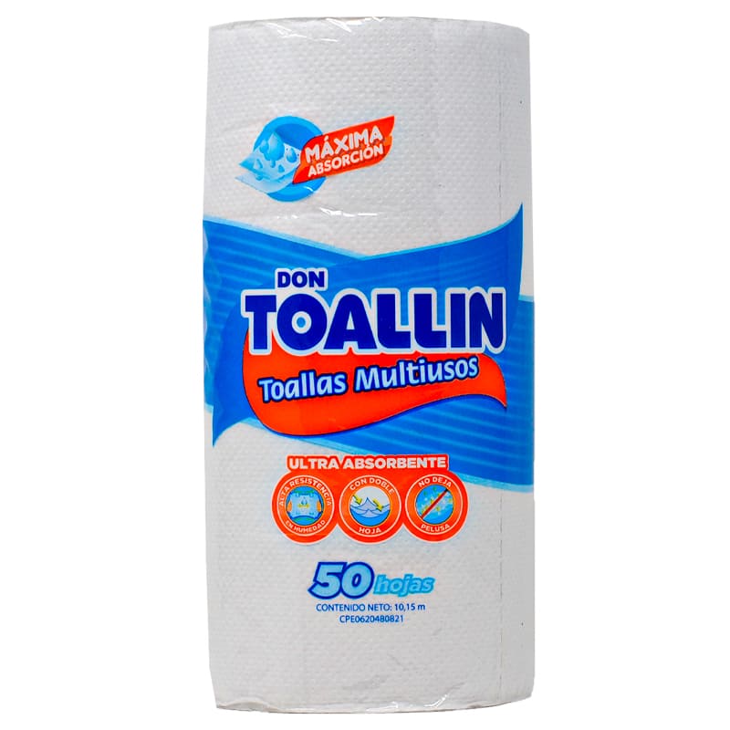 TOALLIN DON TOALLIN  MULTIUSO 50 HOJAS MAXIMA ABSORCIÒN