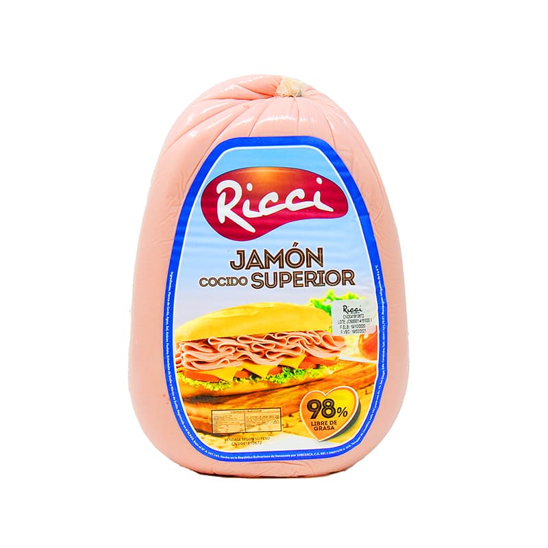 JAMÓN DE PIERNA RICCI COCIDO SUPERIOR 500 GR