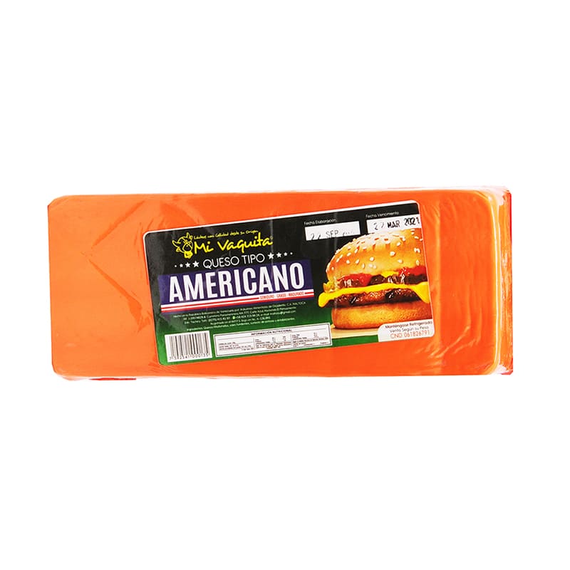 QUESO TIPO AMERICANO MI VAQUITA 500 GR