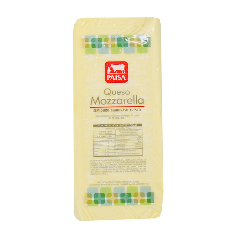 QUESO MOZARELLA PAISA 250 GR