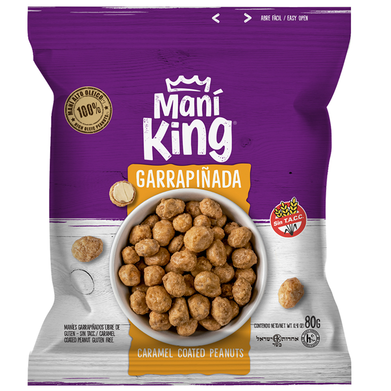 Mani Garrapiñado con caramelo Mani King 80Gr