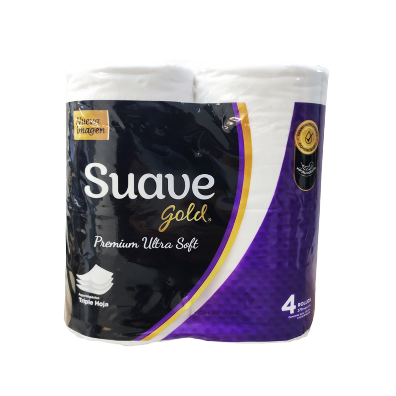 Papel Higienico Suave Gold Premium 4 Und