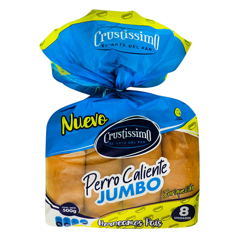 Pan de Perro Crustissimo Jumbo 8 Unidades