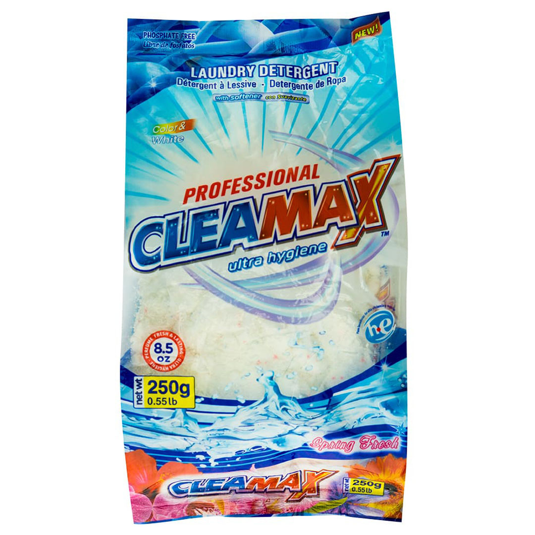 DETERGENTE EN POLVO CLEAMAX 250GR