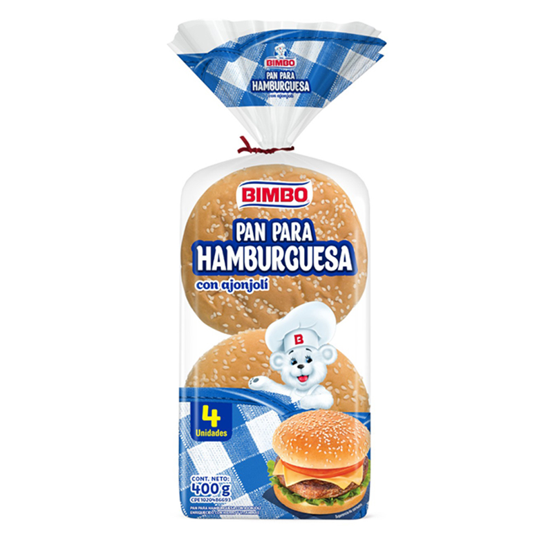 PAN HAMBURGUESA BIMBO 400GR