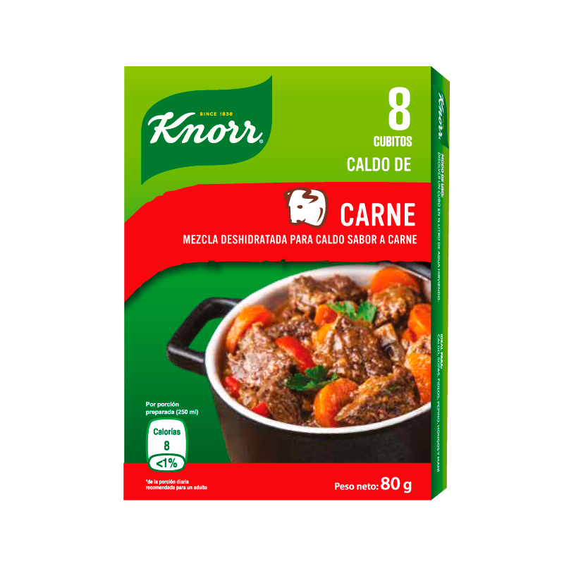 CUBITOS DE CARNE DESHIDRATADA KNORR 8 UND