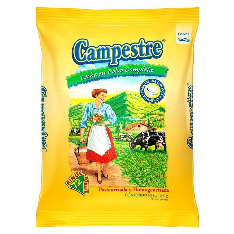 LECHE EN POLVO COMPLETA LA CAMPESTRE 900GR