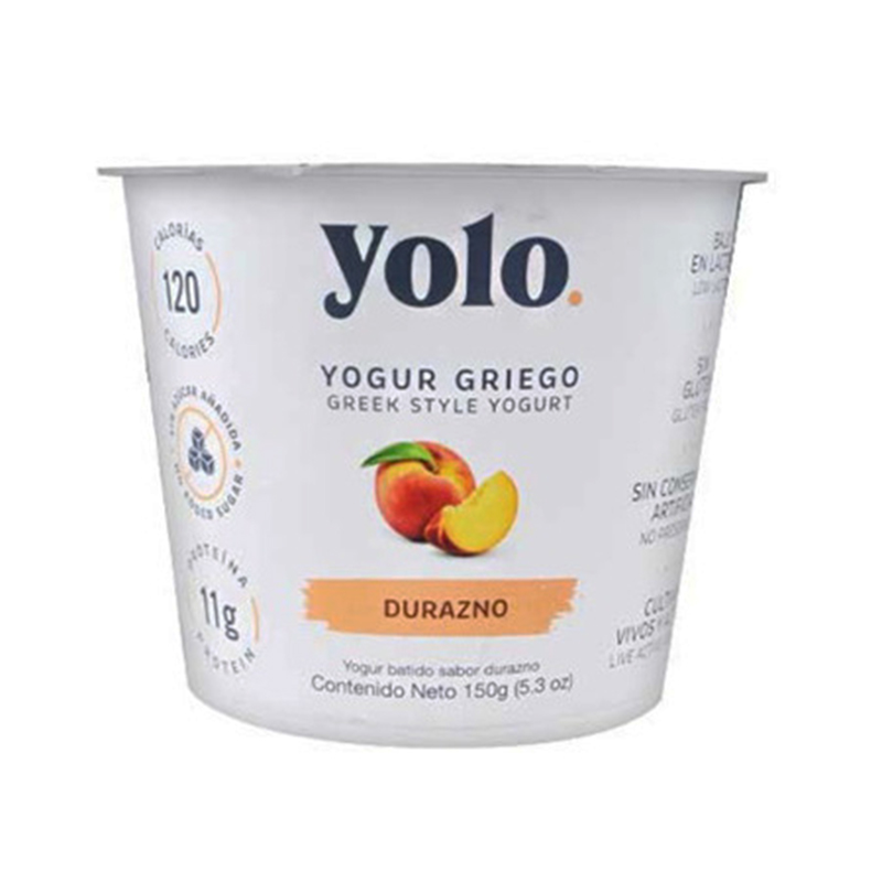 YOGUR GRIEGO DURAZNO YOLO 150 GR