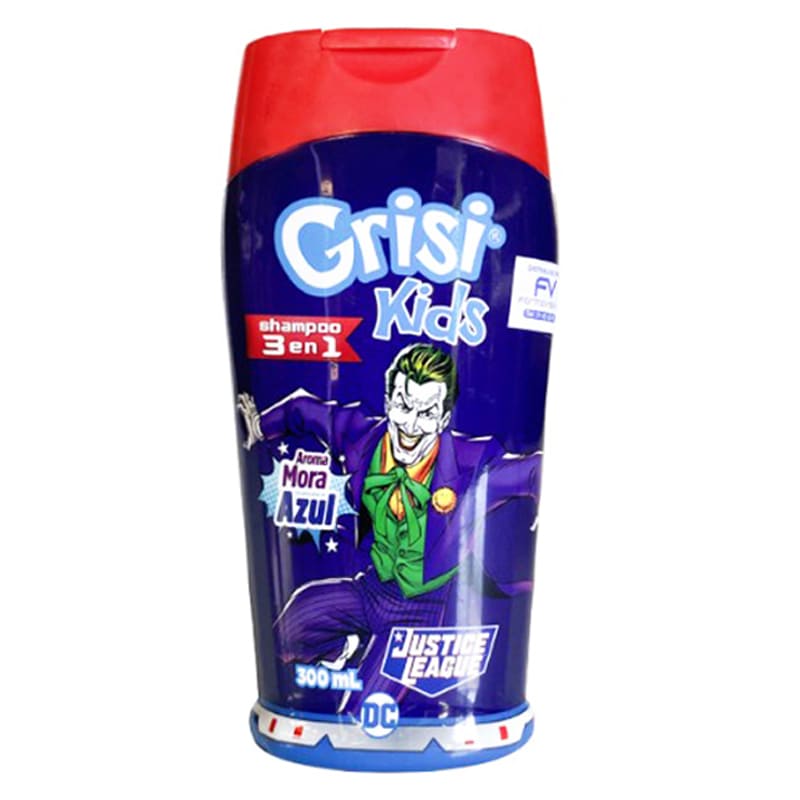 SHAMPOO 3 EN 1 LIGA DE LA JUSTICIA GRISI KIDS 300 ML