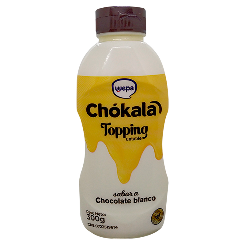 TOPPING DE CHOCOLATE BLANCO CHOKALA 300GR