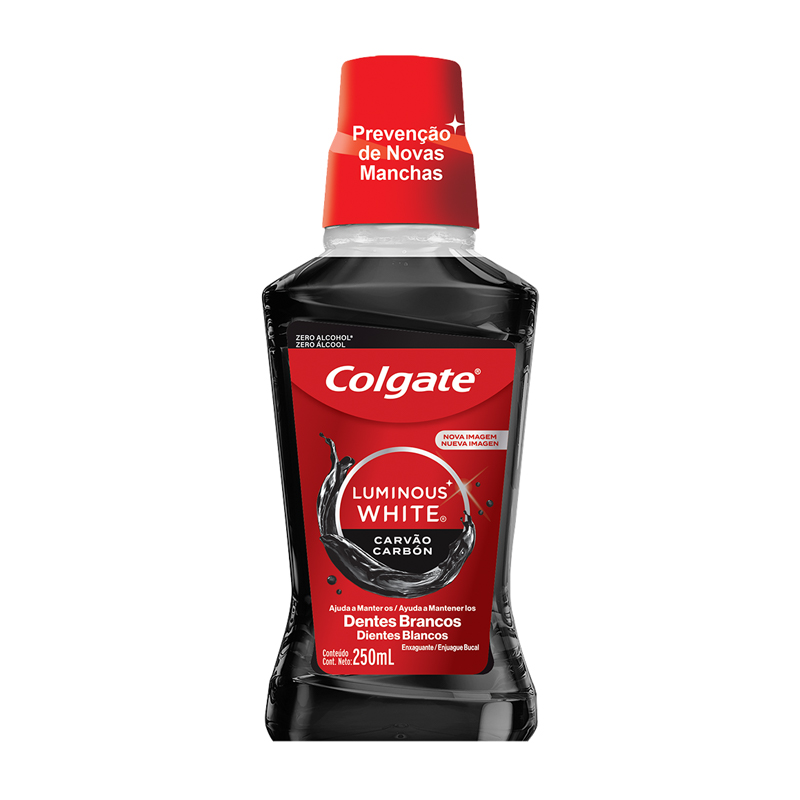ENJUAGUE BUCAL LUMINIONS WHITE CARBON COLGATE 250 ML